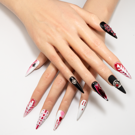 Dark Gothic Yw011 Stylish Wearable Press-On Nails