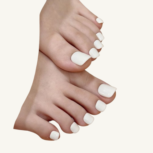 Minimalist Off-White Press-On Nails | Handmade Classic | Almond