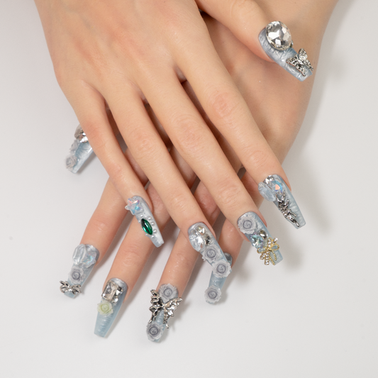 Butterfly Rose Baroque Press-On Nails