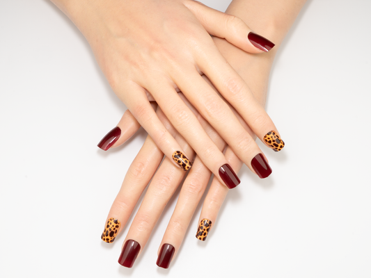 Burgundy Press-On Nails | Short Square