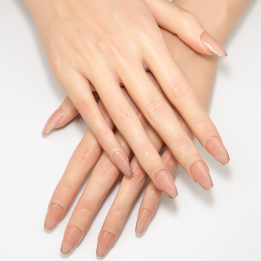 Nude Stardust French Ballerina Press-On Nails