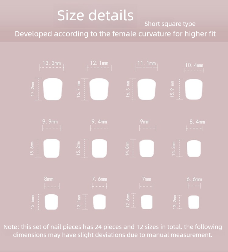 Red Bow Press-On Nails | Short Square