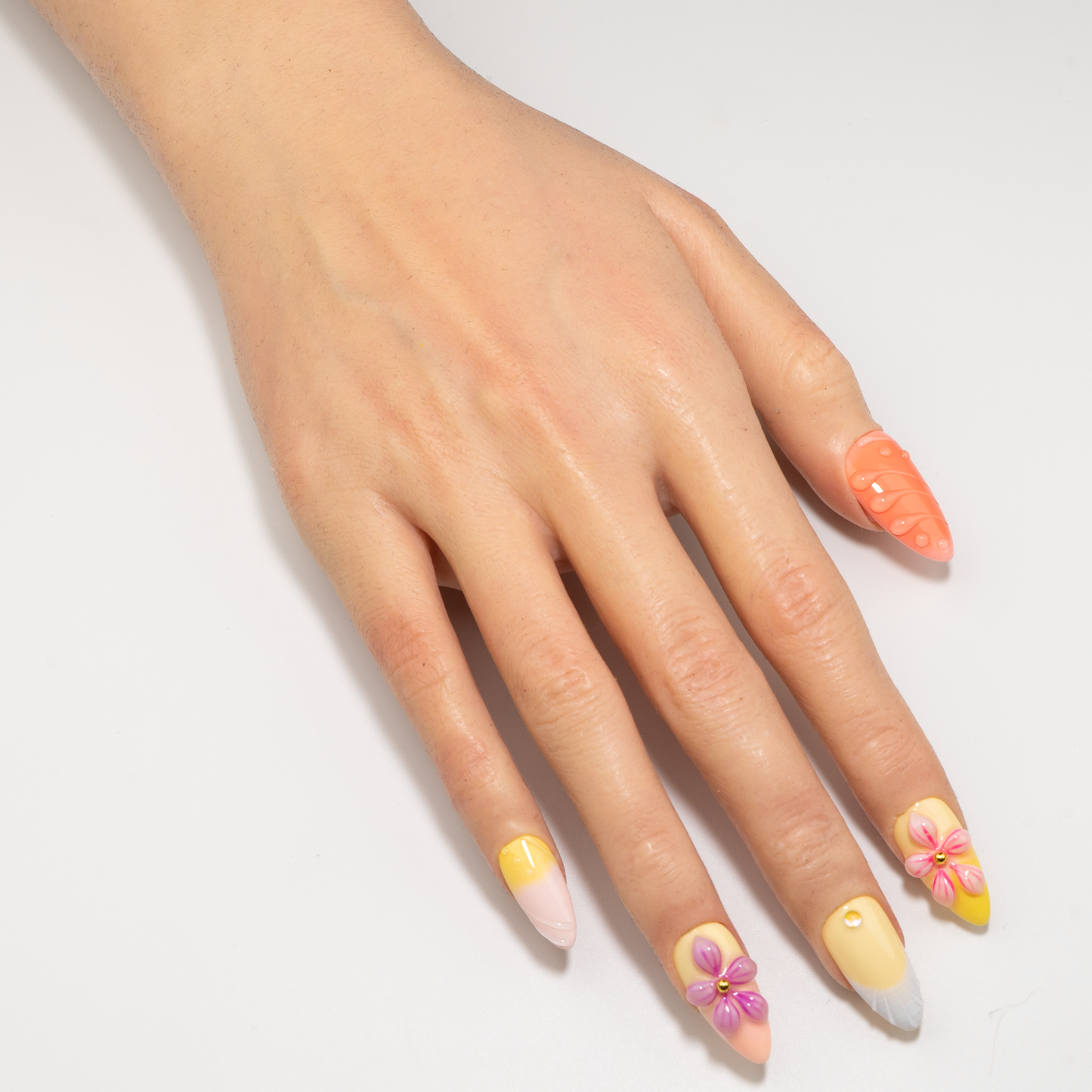 Summer Almond Press-On Nails