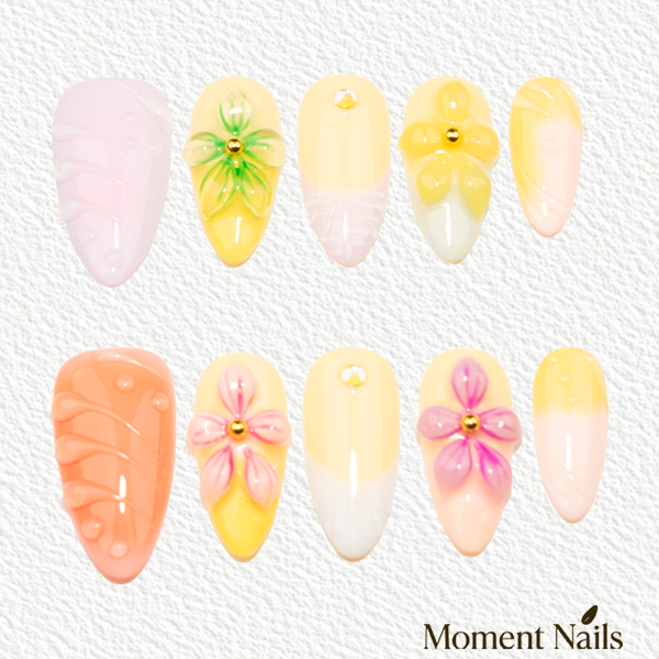 Summer Almond Press-On Nails