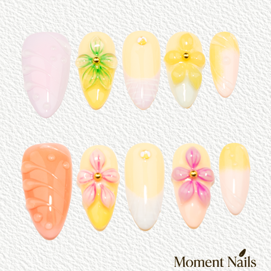 Summer Almond Press-On Nails