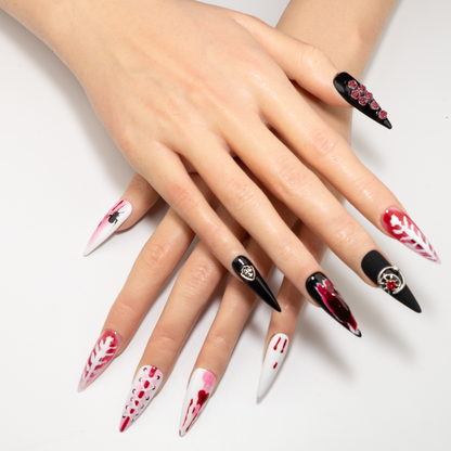 Dark Gothic Yw011 Stylish Wearable  Press-On Nails