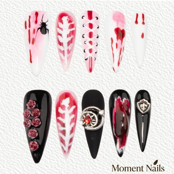 Dark Gothic Yw011 Stylish Wearable  Press-On Nails