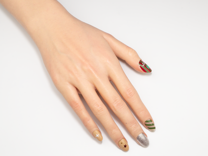 Winter Forest Christmas Tree Press-On Nails