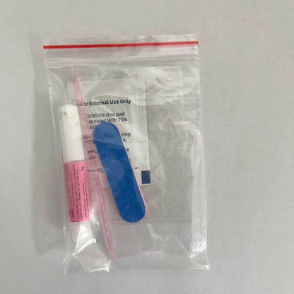 Pink Plaid  Trapezoid Press-On Nails