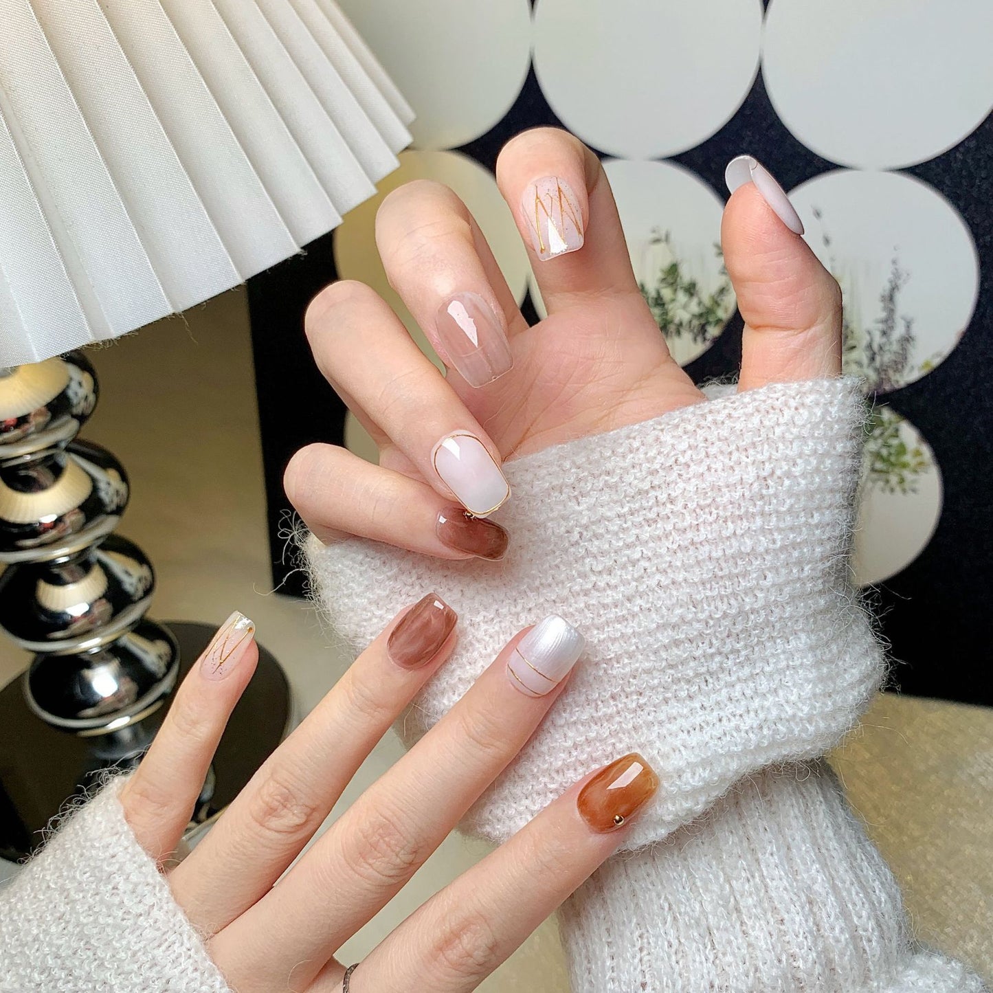 Amber Gradient Luxury Press-On Nails