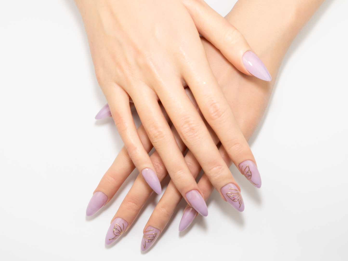 Y2K Fairy Press-On Nails | Pink Purple Cat Eye 3D Gem | Almond