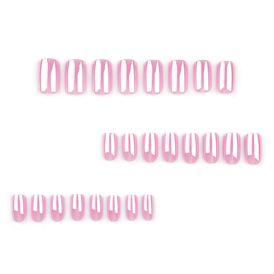 Pink Cat - Eye Soft Veil Press-On Nails