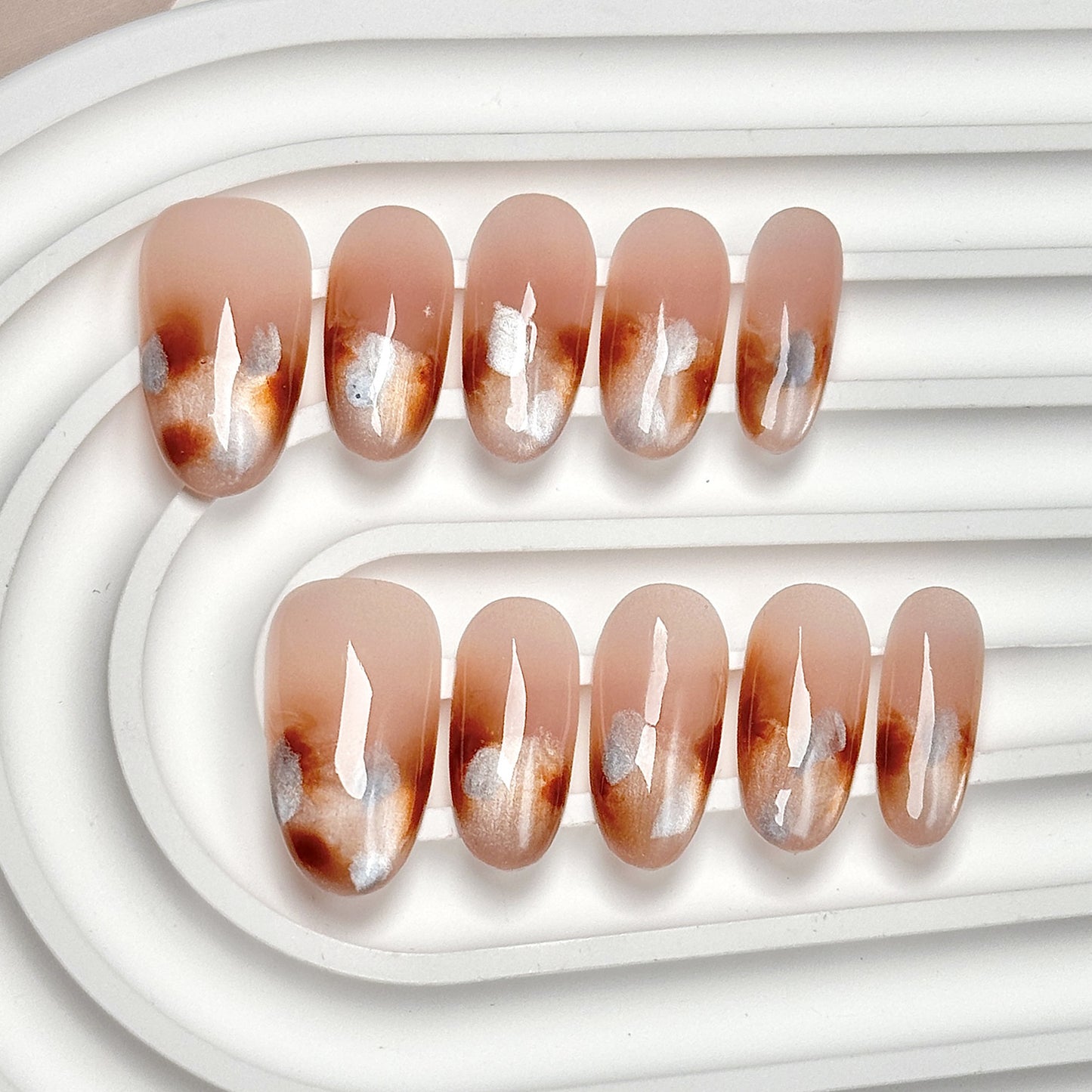 Peach Gradient Press-On Nails