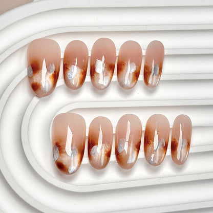 Peach Gradient Press-On Nails