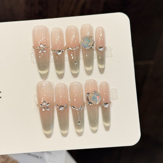 Nude Pink Diamond  Press-On Nails