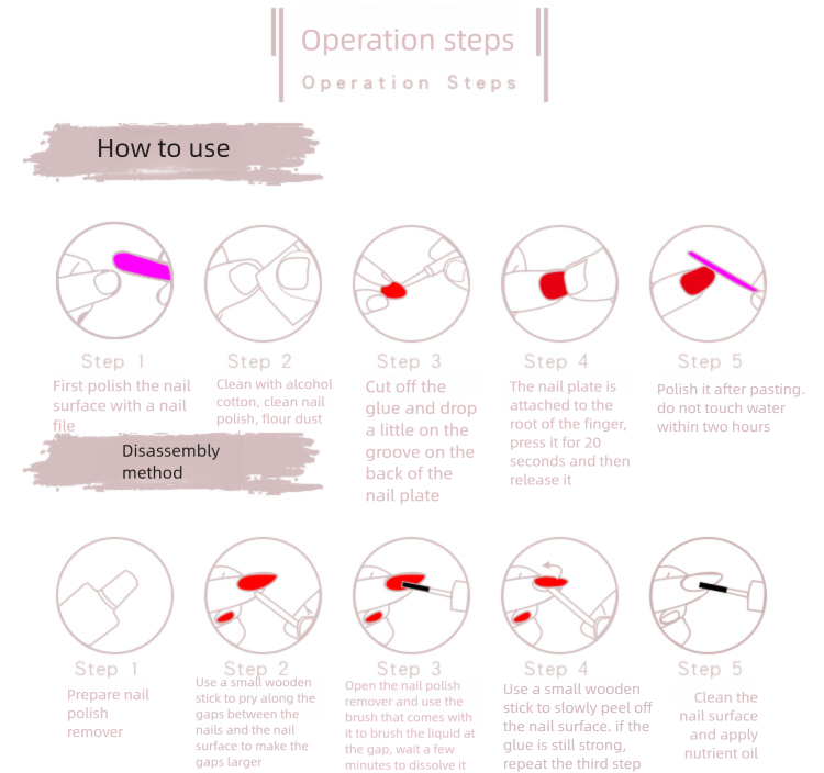 Pink-White Gradient Press-On Nails