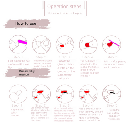 Pink-White Gradient Press-On Nails