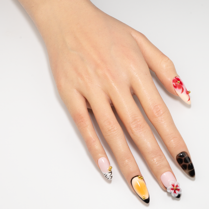 3D Flower Pearl Deco  Press-On Nails