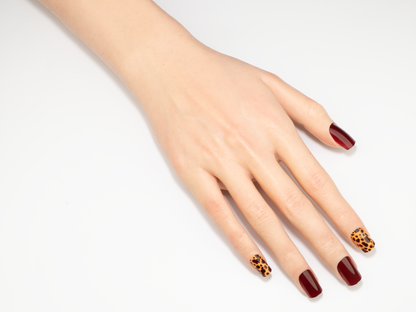 Burgundy Press-On Nails | Short Square