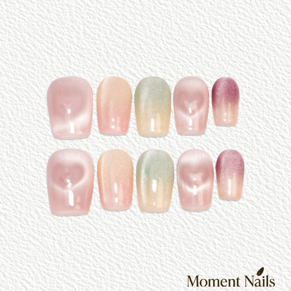 Pastel Gradient Short Tapered Press-On Nails