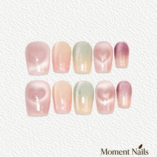 Pastel Gradient Short Tapered Press-On Nails