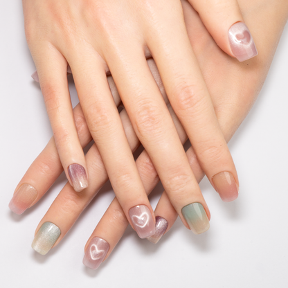 Pastel Gradient Short Tapered Press-On Nails