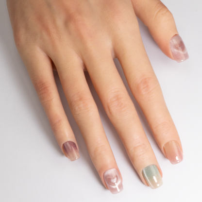 Pastel Gradient Short Tapered Press-On Nails