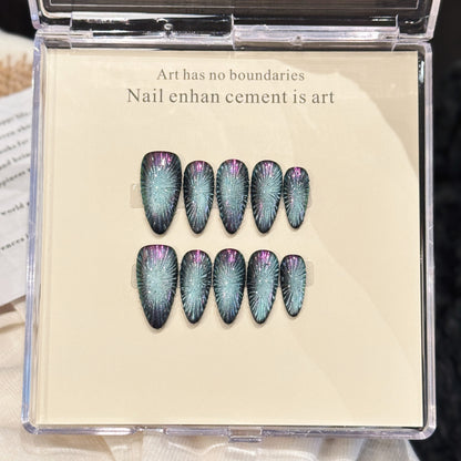 Iridescent Firework Stiletto Press-On Nails