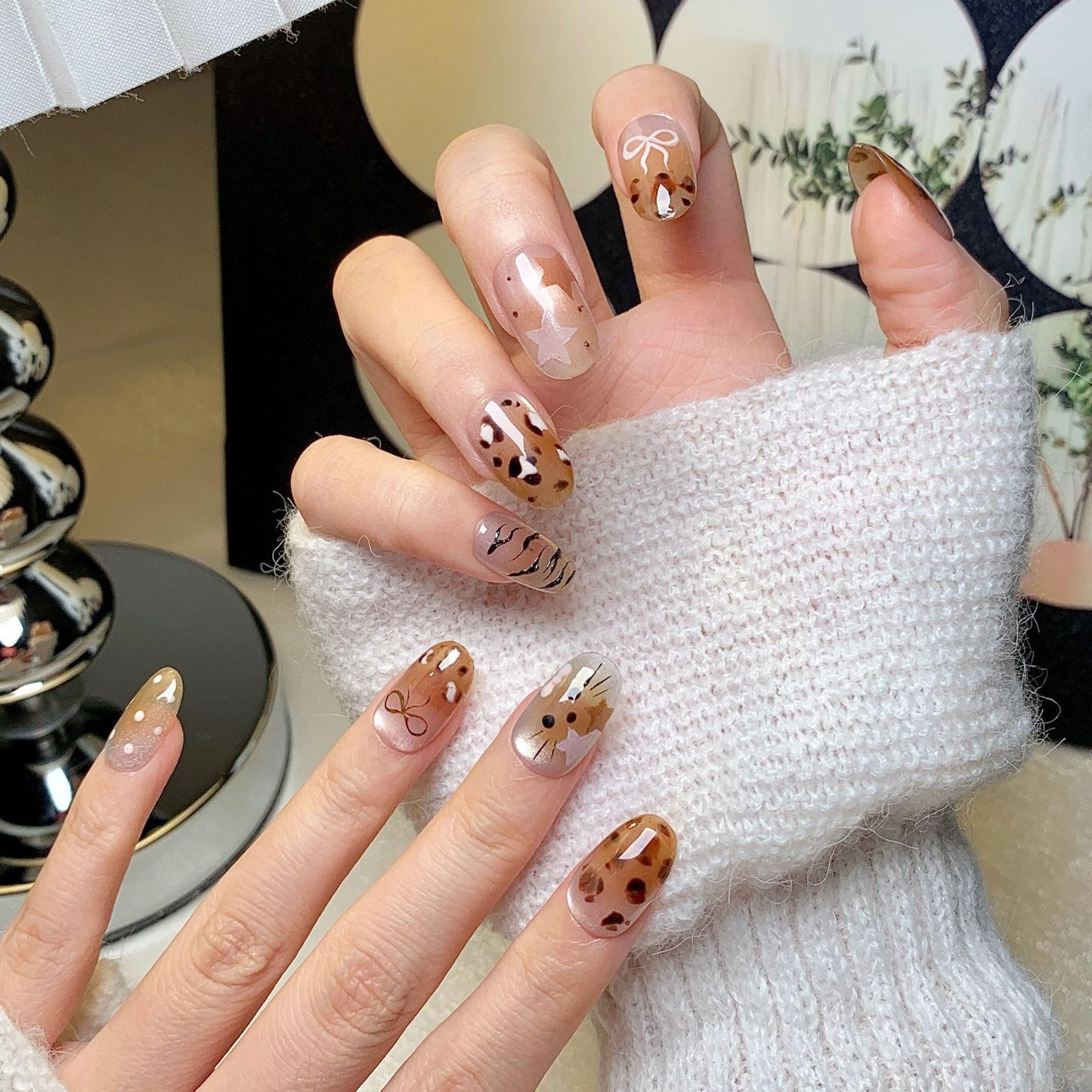 Milk Tea Sweet-Cool Cute Press-On Nails