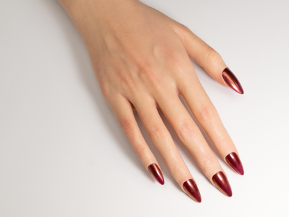 Metallic Russet Press-On Nails | Handmade Medium Almond Fake Nails