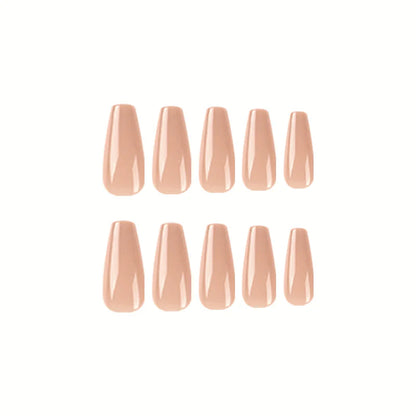 Nude Ombre Press-On Nails | Sheer Jelly Long Ballerina