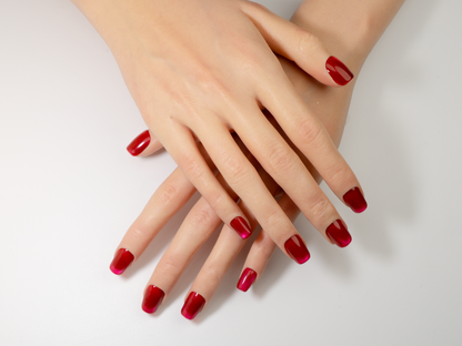 Ruby Cat Eye Press-On Nails | Elegant & Flattering Short Conffin Nails