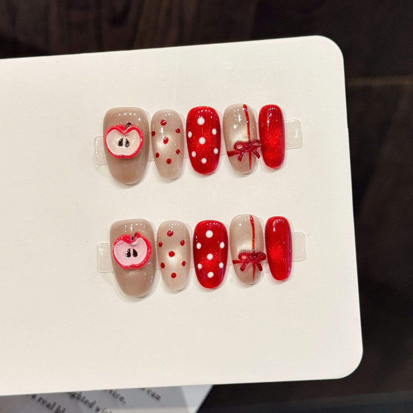 Red Apple Sweet Almond Press-On Nails