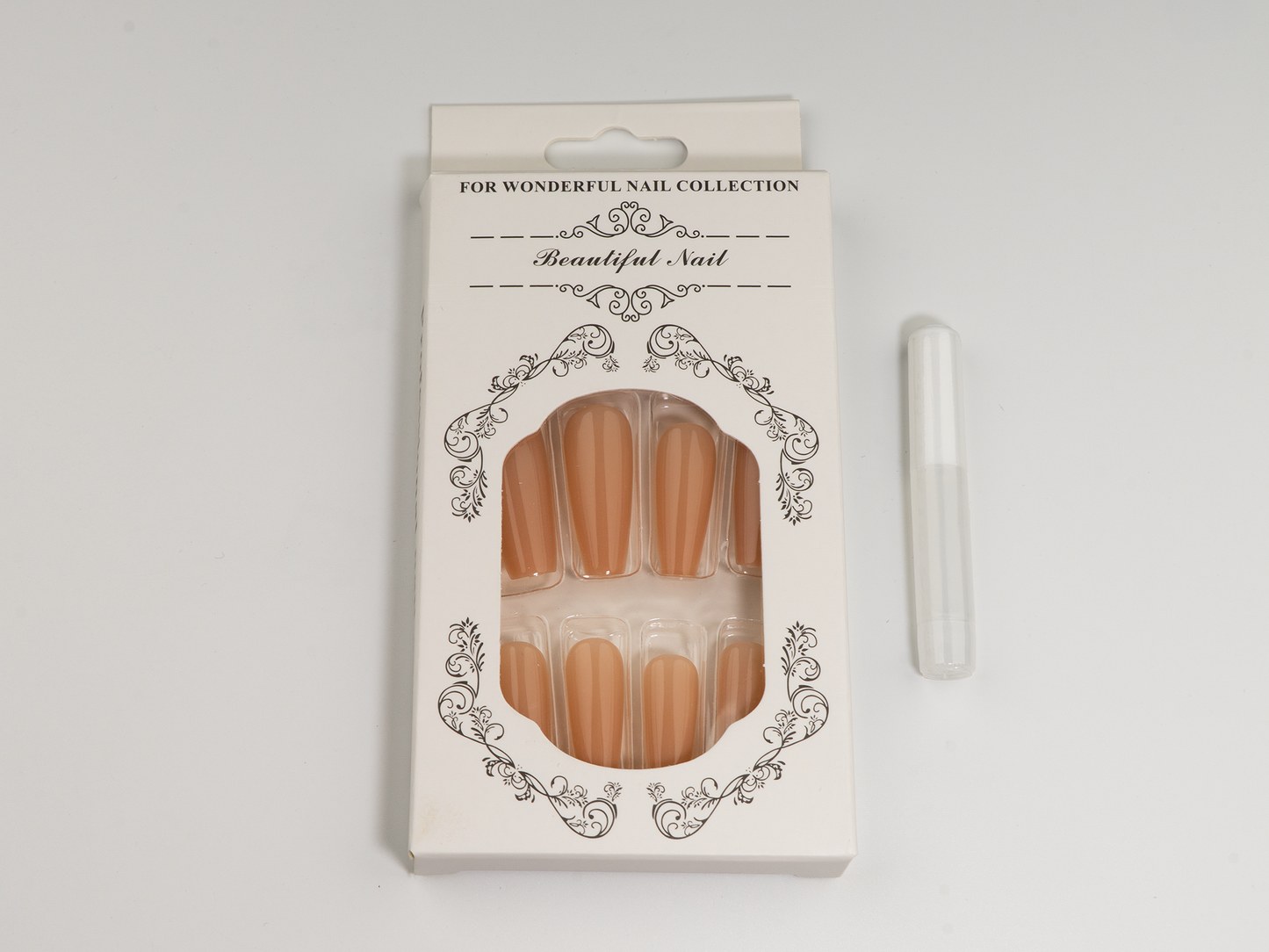 Nude Ombre Press-On Nails | Sheer Jelly Long Ballerina