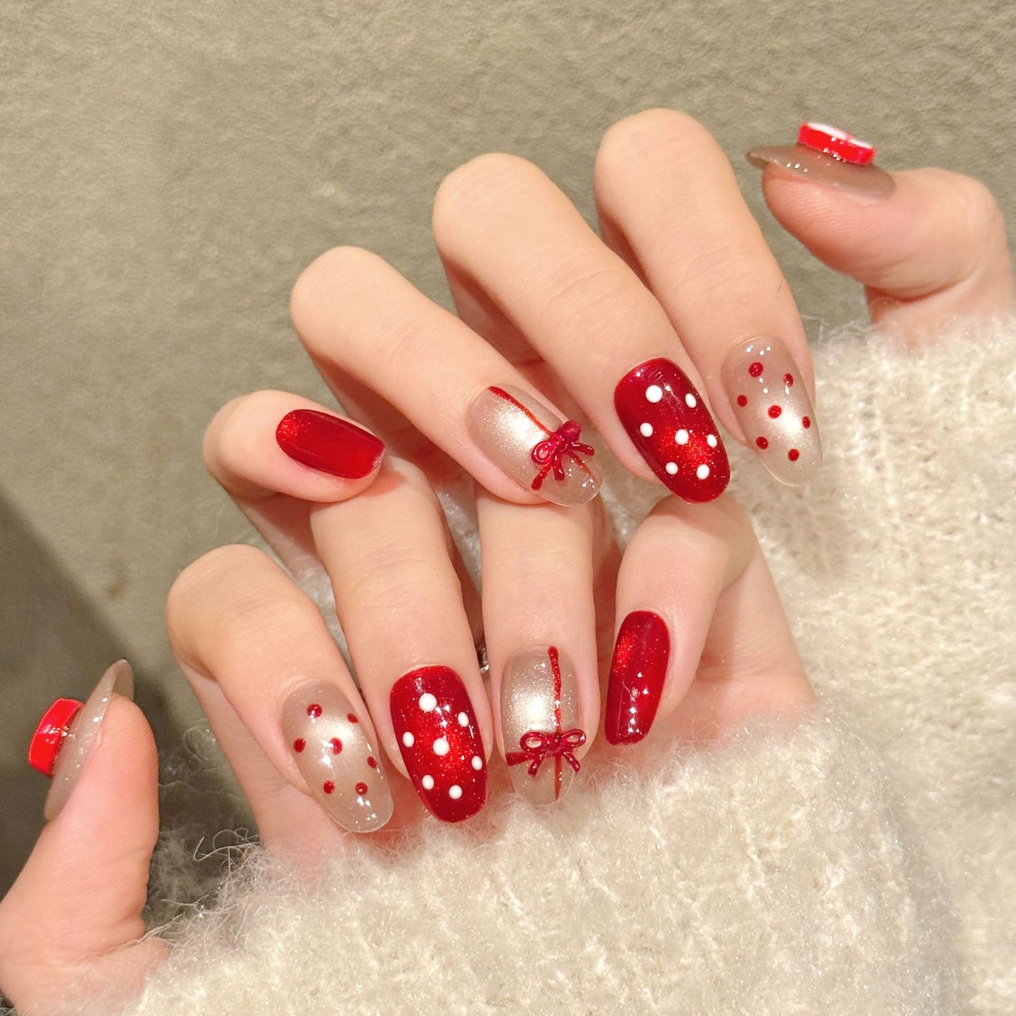 Red Apple Sweet Almond Press-On Nails