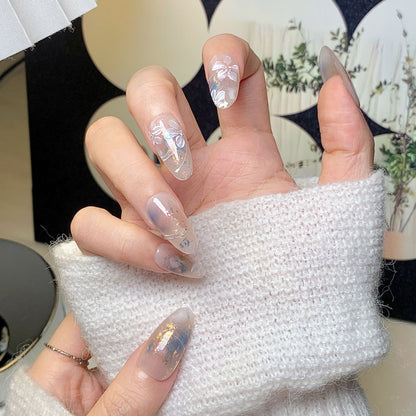 Light Milk Tea Translucent Gradient  Press-On Nails