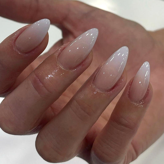 Pink-White Gradient Press-On Nails