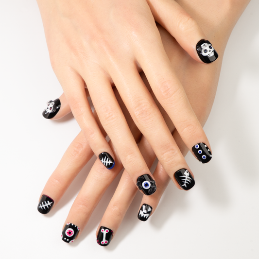 Dark Halloween Short Square Press-On Nails