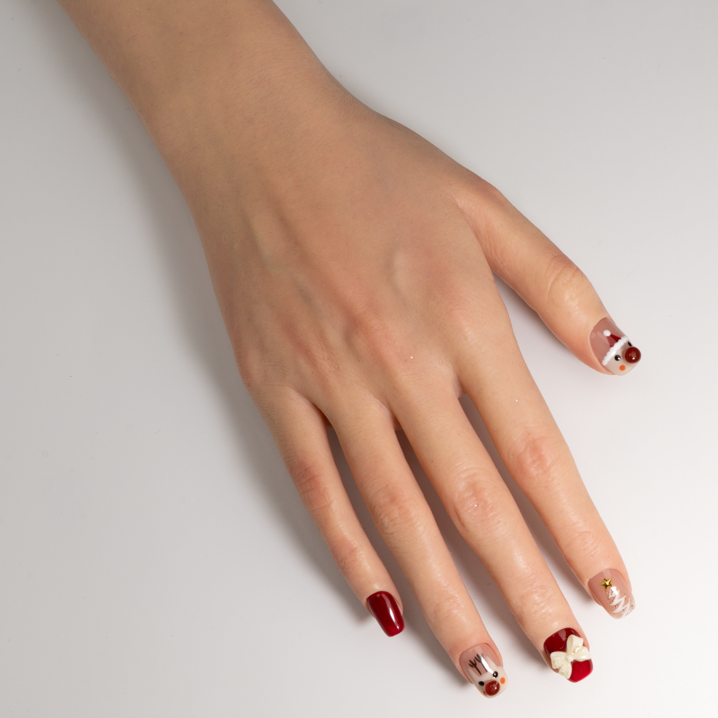 Christmas Cute Short Press-On Nails