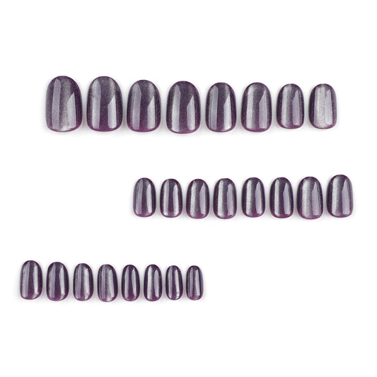 Dark Purple Stardust Press-On Nails
