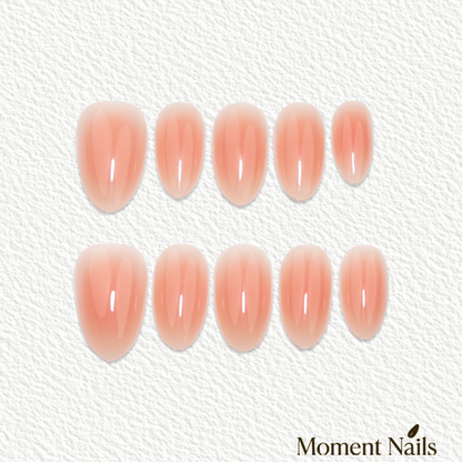 Jelly Pink Blush Press-On Nails | Sheer Solid Color | Almond