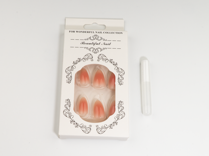 Jelly Pink Blush Press-On Nails | Sheer Solid Color | Almond