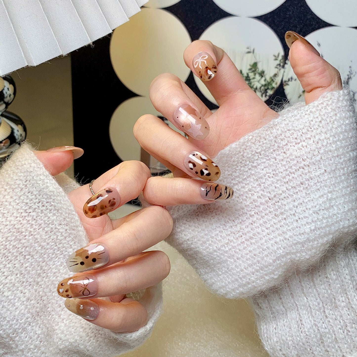 Milk Tea Sweet-Cool Cute Press-On Nails