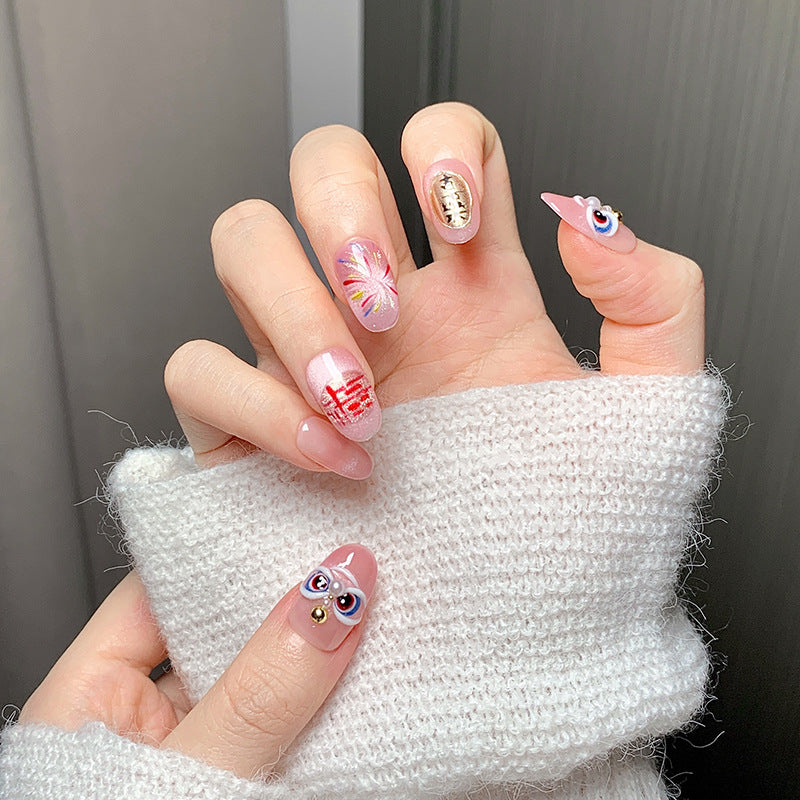 Guochao Peking Opera Fortune Press-On Nails