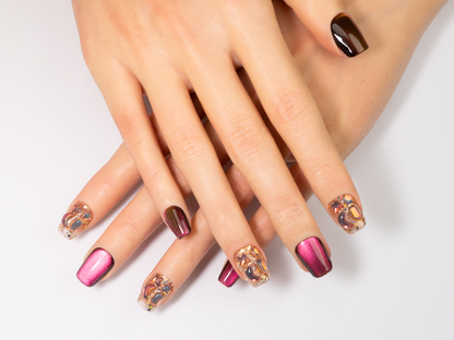 Magic Potion Press-On Nails | Handmade Cat Eye Crystal Shard