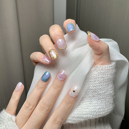 Ink Gilded Squoval  Press-On Nails