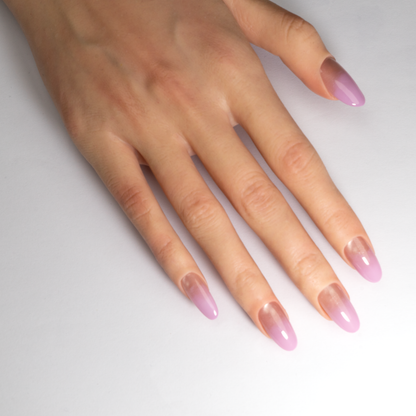 Pink Gradient Oval Press-On Nails