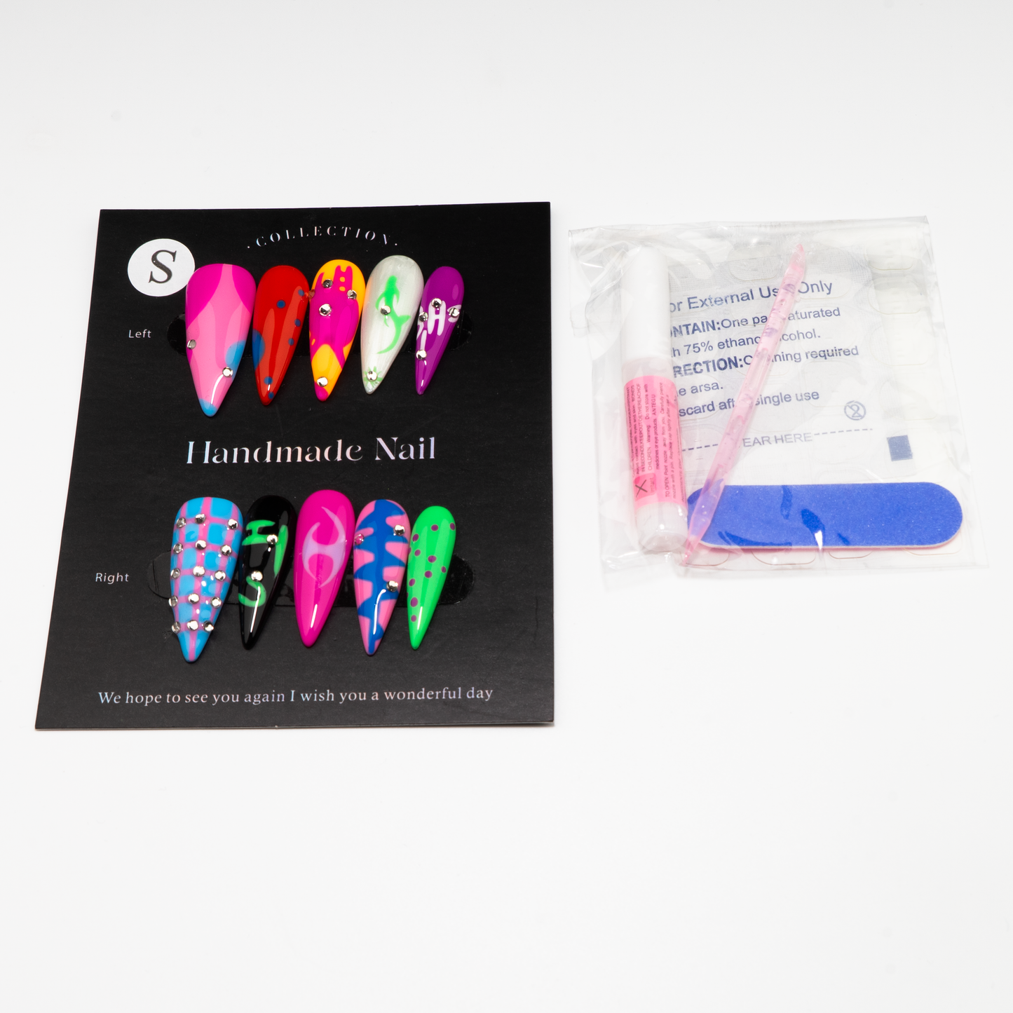 Trendy Multicolor Y2K Press-On Nails