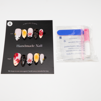 3D Flower Pearl Deco  Press-On Nails