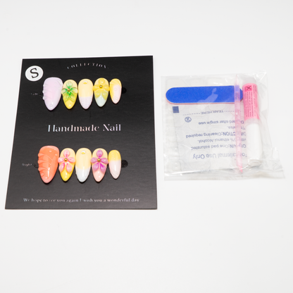 Summer Almond Press-On Nails